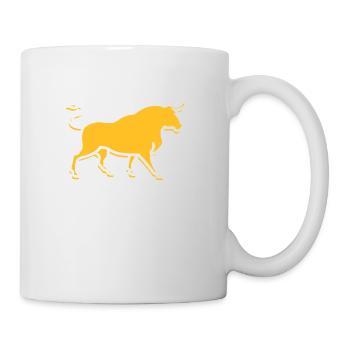 Un taureau sauvage - Mug blanc - blanc - Droite