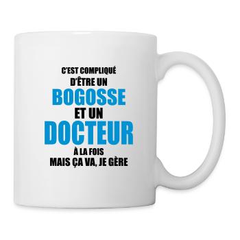 c'est compliqué d'être un bogosse et docteur - Mug blanc - blanc - Droite