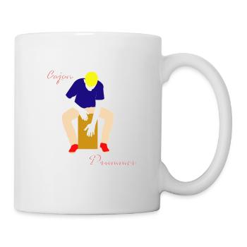 cajon drummer musician cajon drummer gift - Mug - white - Right