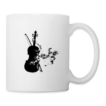 Geige modern - Tasse - Weiß - Rechts
