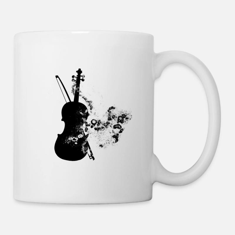 Geige modern - Tasse - Weiß