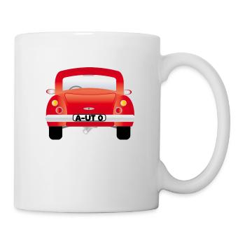 Auto (Heckansicht) - Tasse - Weiß - Rechts