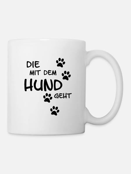 Who goes with the dog - Mug - white