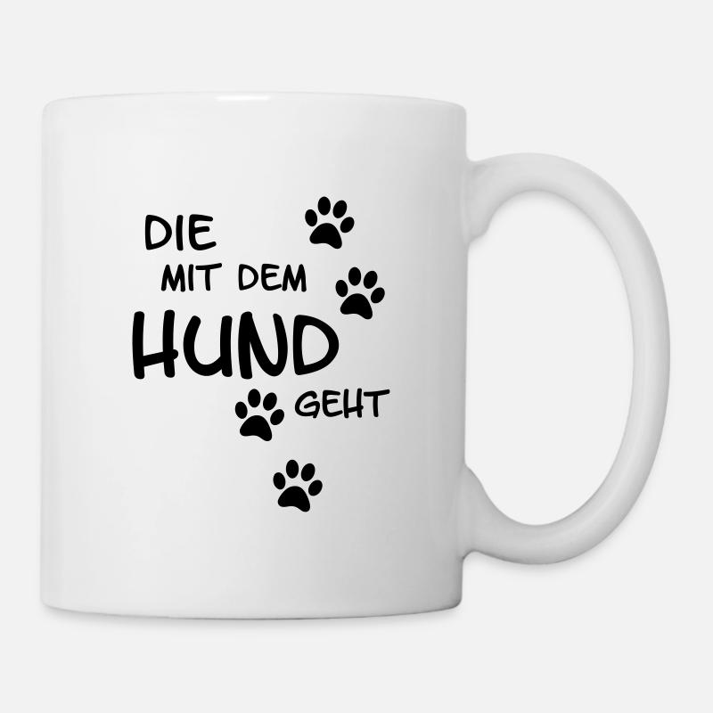 Who goes with the dog - Mug - white