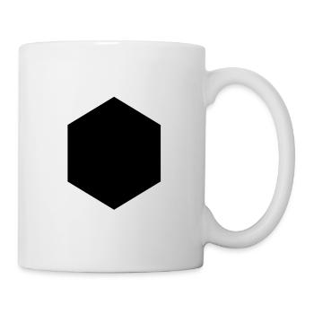 Sechseck Hexagon Symbol Logo Zeichen Geschenk - Tasse - Weiß - Rechts