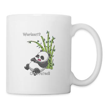 Sleeping panda - workout? Overrated - Mug - white - Right