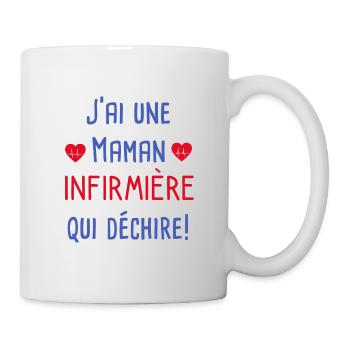 Infirmière qui déchire cadeau infirmière - Mug blanc - blanc - Droite