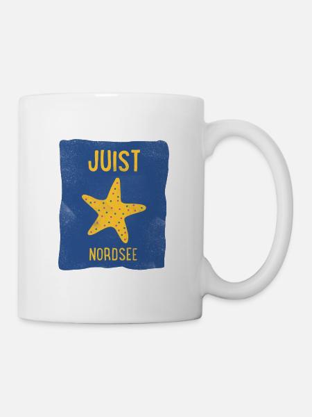 Juist North Sea Starfish Beach maritime holiday beach - Mug - white
