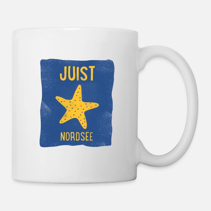 Juist mer du nord mer étoiles plage maritime plage de vacances beach - Mug blanc - blanc