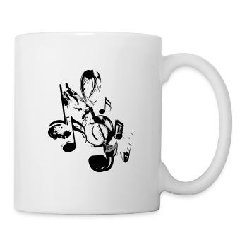 Notes de clé - Mug blanc - blanc - Droite