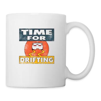 Time for Drifting Retro Turbo Tuning KFZ Geschenk - Tasse - Weiß - Rechts