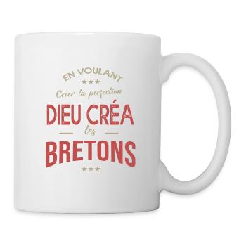 BRETON cadeau humour homme breton fierté bretagne - Mug blanc - blanc - Droite