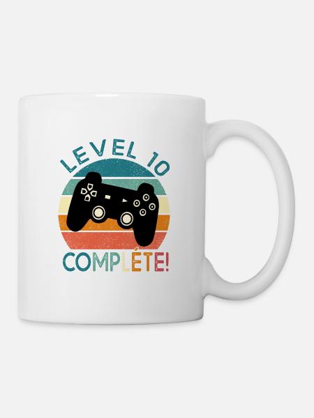 Level 10 Geschenk Videospiele Geburtstag 10 Jahre - Tasse - Weiß