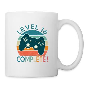 Level 16 Geschenk Videospiele Geburtstag 16 Jahre - Tasse - Weiß - Rechts