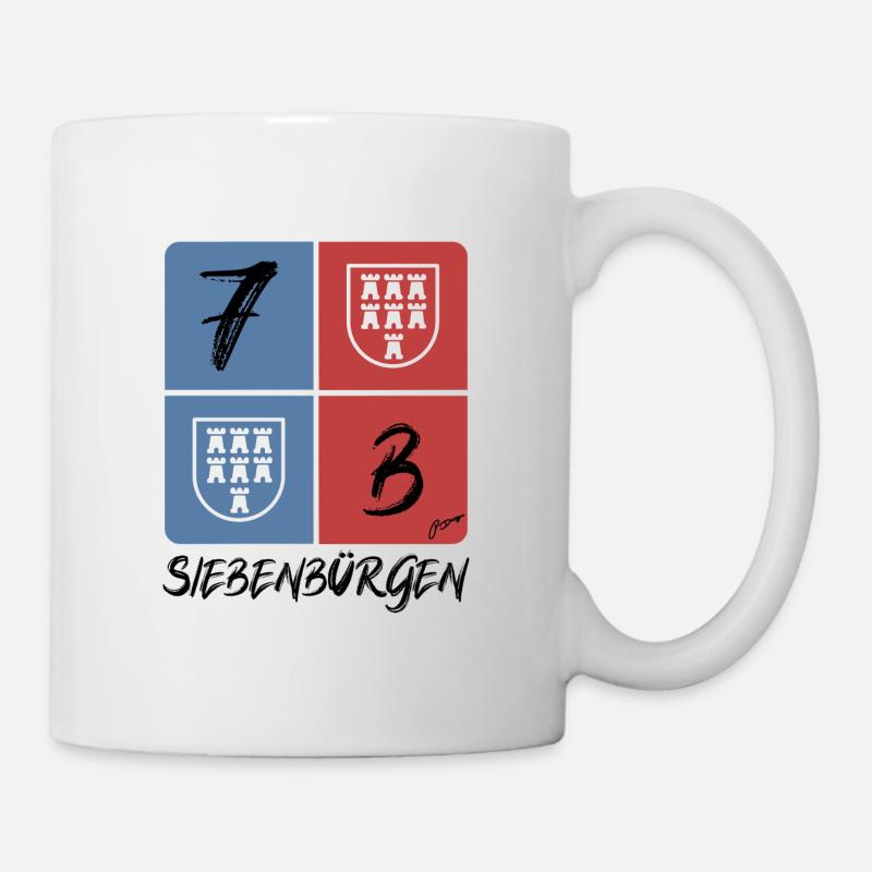 Pongratz Design | Modernes siebenbürgisches Design - Tasse - Weiß