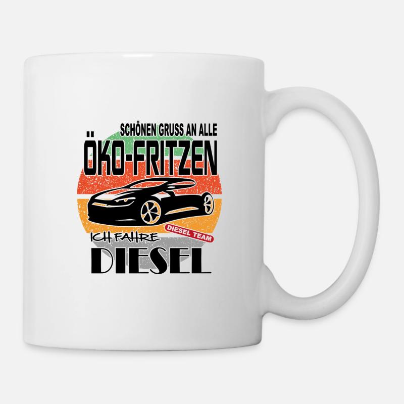 Sprüche Autofahrer Diesel - Tasse - Weiß