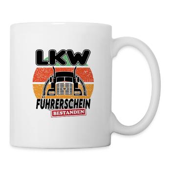 Lkw Führerschein bestanden - Tasse - Weiß - Rechts
