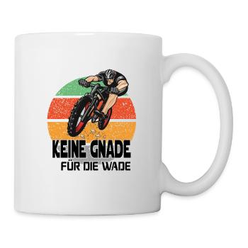 Fahrradfahrer Kurierfahrer Kurierfahrerin Waden - Tasse - Weiß - Rechts