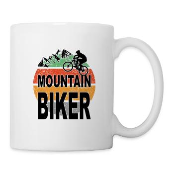 Sprüche Fahrradfahrer Mountain Biker Bikerin - Tasse - Weiß - Rechts