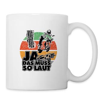 Motorradfahrer Sprüche Zu Laut Alt - Tasse - Weiß - Rechts