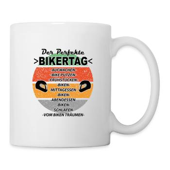 Motorradfahrer Motorradfahrerin Biker Sprüche - Tasse - Weiß - Rechts