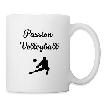 Leidenschaft Volleyball - Tasse - Weiß - Rechts