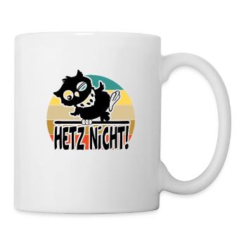 Hetz mich nicht Der frühe Vogel - Tasse - Weiß - Rechts