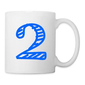 2 JAHRE. 2. JAHRESTAG. GEBURTSTAG 2 JAHRE. 2 - Tasse - Weiß - Rechts
