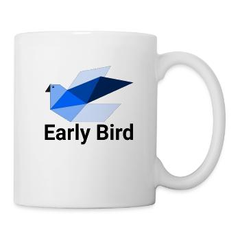 Early Bird blau - Tasse - Weiß - Rechts