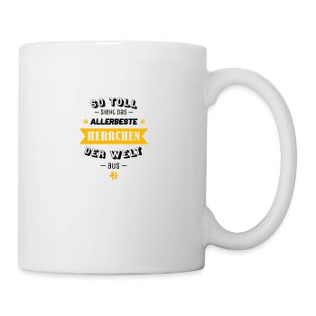 So toll sieht das allerbeste Herrchen der Welt aus - Tasse - Weiß - Rechts