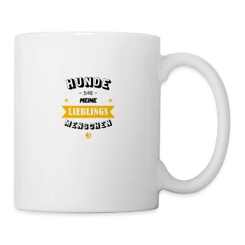 Hunde sind meine Lieblingsmenschen - Tasse - Weiß - Rechts