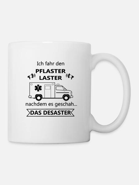 Pflasterlaster - Tasse - Weiß