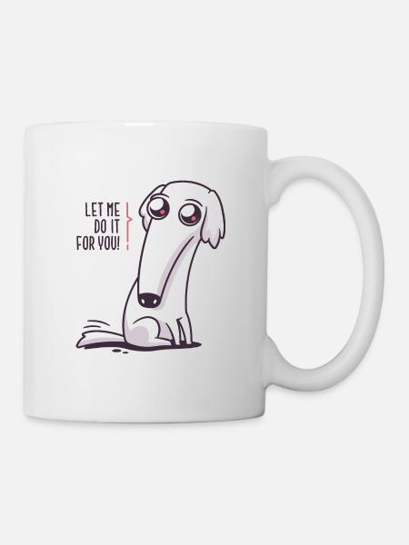 Let Me Do It For You - Long Nose Borzoi Dog - Mug - white