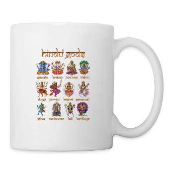 Dieux et déesses hindous - Mug blanc - blanc - Droite