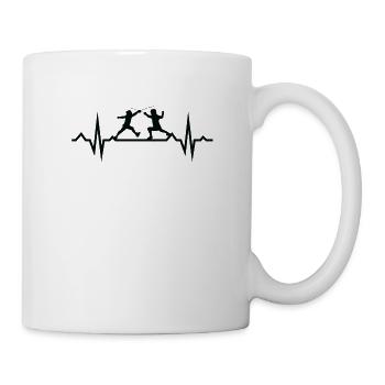 Fechten Kampfsport fencing - Tasse - Weiß - Rechts