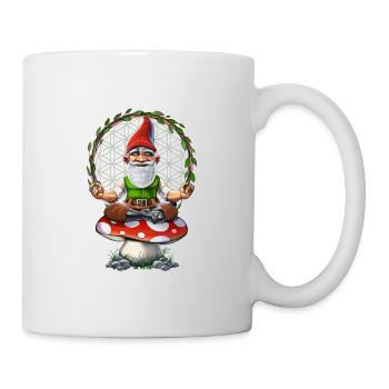 Zwergenpilz-Meditation - Tasse - Weiß - Rechts