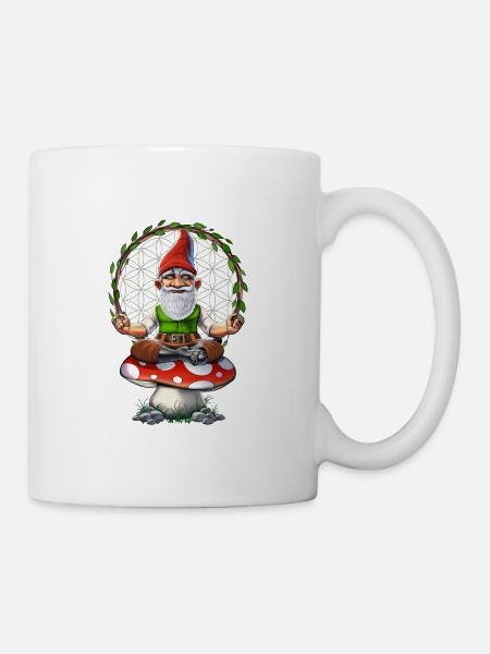 Zwergenpilz-Meditation - Tasse - Weiß