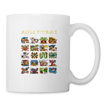 Aztekische Symbole - Tasse - Weiß - Rechts