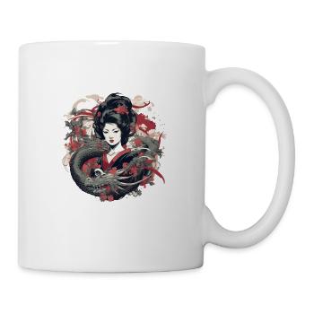 Japan Tradition Japanisch Kultur Frau - Tasse - Weiß - Rechts