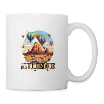 Albuquerque Ballon New Mexico Heißluftballon - Tasse - Weiß - Rechts