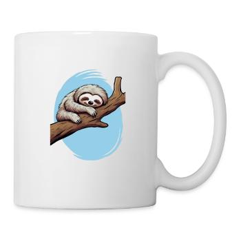 Lustiges Faultier für Kinder für Kinder - Tasse - Weiß - Rechts