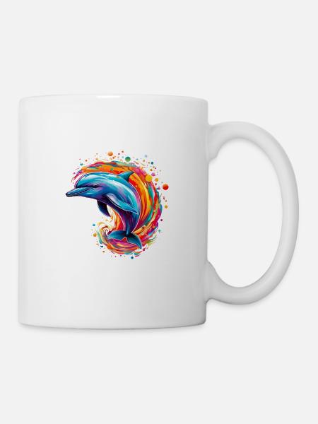 Delfin für einen Biologe Delphinliebhaber - Tasse - Weiß