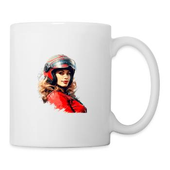 Motorradfahrerin für eine Motorradfahrerin - Tasse - Weiß - Rechts