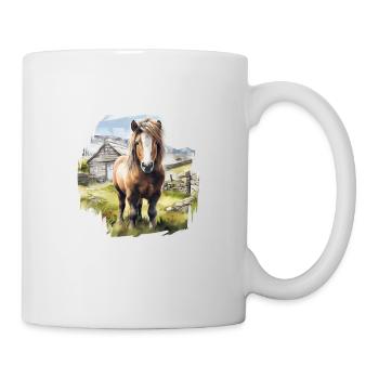 Pony Island Pferd Shetland Pony Shetty - Tasse - Weiß - Rechts