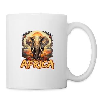 Elefant Afrika Safari - Tasse - Weiß - Rechts