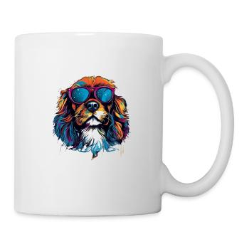 Cavalier King Charles Spaniel Hund Hunderasse - Tasse - Weiß - Rechts