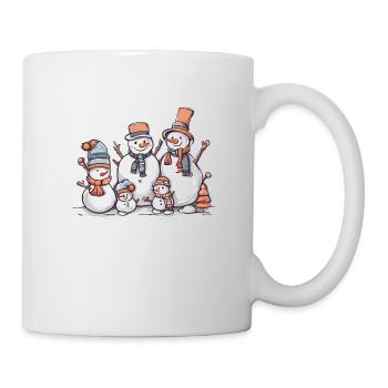 Schneemannfamilie - Tasse - Weiß - Rechts