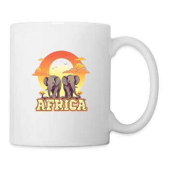 Elefant Afrika Safari - Tasse - Weiß - Rechts