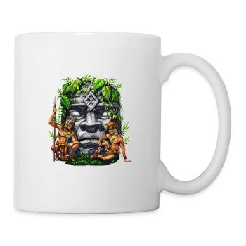 Olmeken-Kopf-Krieger - Tasse - Weiß - Rechts