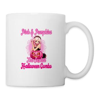 Pink And Pumpkins Halloween Combo für Frauen - Tasse - Weiß - Rechts
